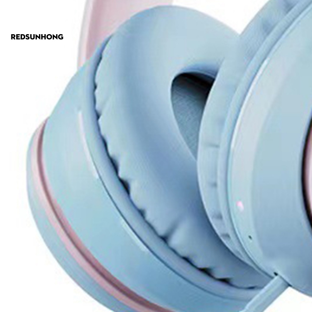 Tai Nghe Bluetooth Không Dây Hình Tai Mèo Dễ Thương Cho Trẻ Em