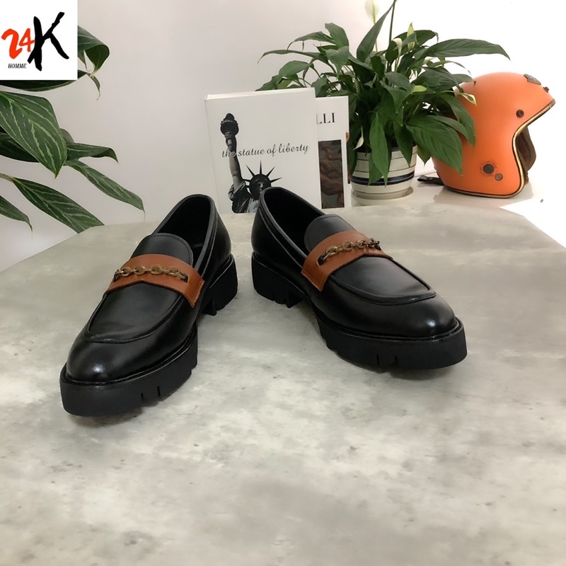 Giày lười nam, giày lười nam da bò, giày công sở nam, giày nam đế cao