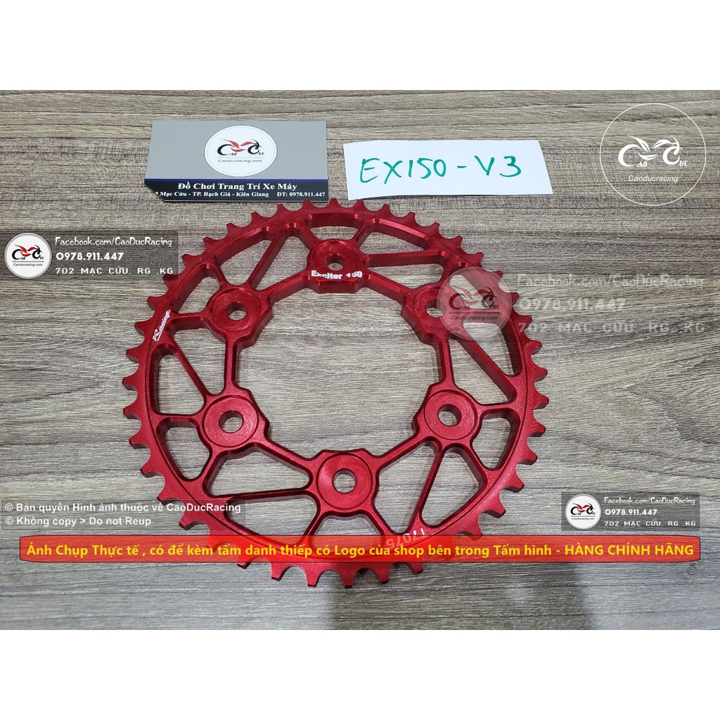 Đĩa nhôm EX150 V3 - màu đỏ 7075