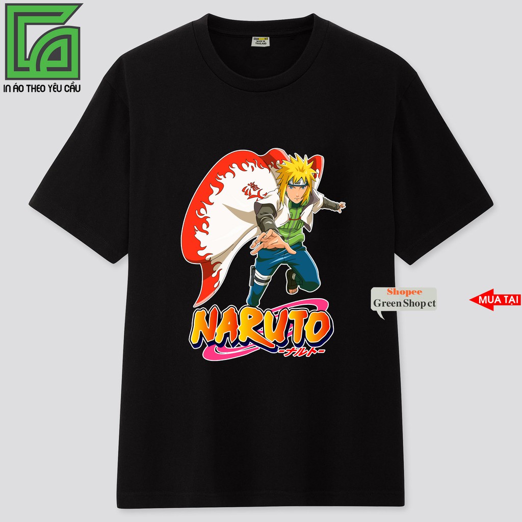 Áo Thun Anime In Hình Namikaze Minato Naruto Uzumaki Vải Thái S174