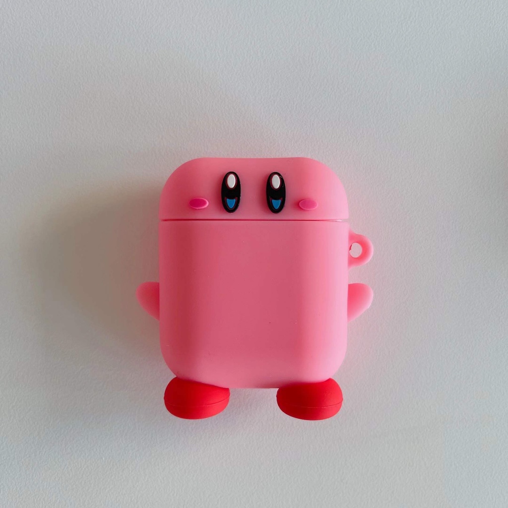 Vỏ Bảo Vệ Hộp Sạc Tai Nghe airpods Pro 1 / 2 / 3 Bằng Silicon Họa Tiết Hoạt Hình kirby Dễ Thương