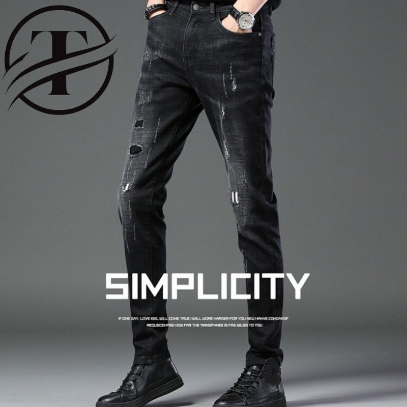 Quần Jean Nam Ống Côn Co Dãn 4 Chiều Màu Đen QJ04 | BigBuy360 - bigbuy360.vn