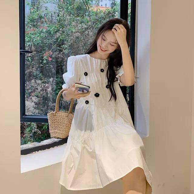 Váy Bầu cao cấp chất lụa hàn mặc đi làm đi chơi đều đc free size 43~68kg