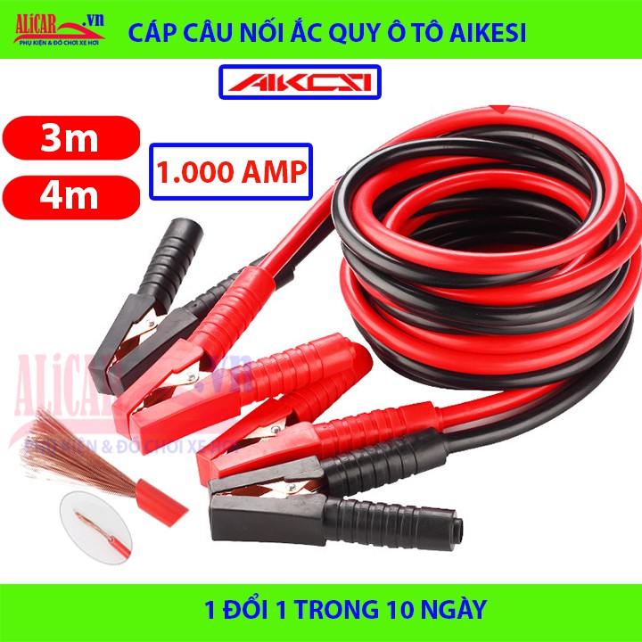 Dây cáp câu nối bình ắc quy ô tô AIKESI 1.000A-12V, 24V