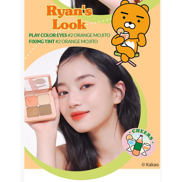 Bảng phấn mắt 4 màu đa năng Etude Play Color Eyes Phiên bản Kakao Friend vừa là phấn mắt/phấn má hồng/tạo khối 4 trong 1