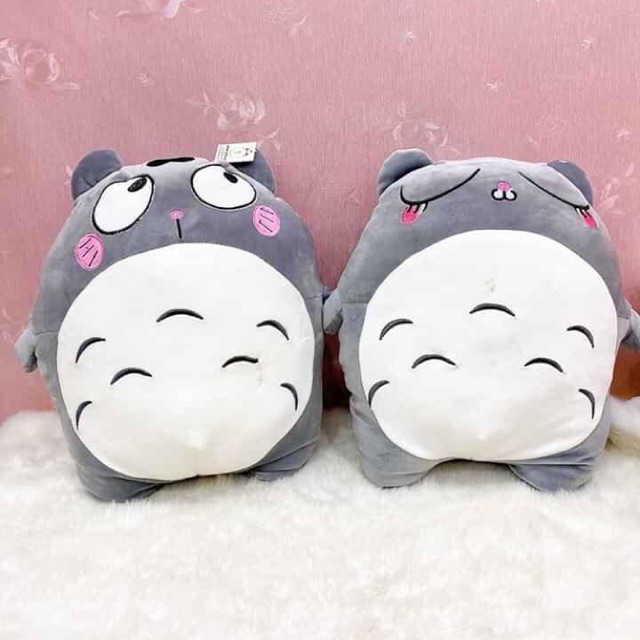 Gấu bông, gối ôm totoro chất liệu vải nhung mịn(100% ảnh thật)