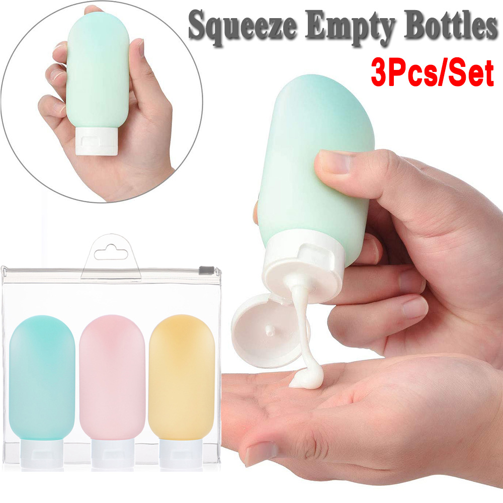 Set Chai Rỗng Chiết Mỹ Phẩm Du Lịch Làm Từ Chất Liệu Silicon Tiện Dụng