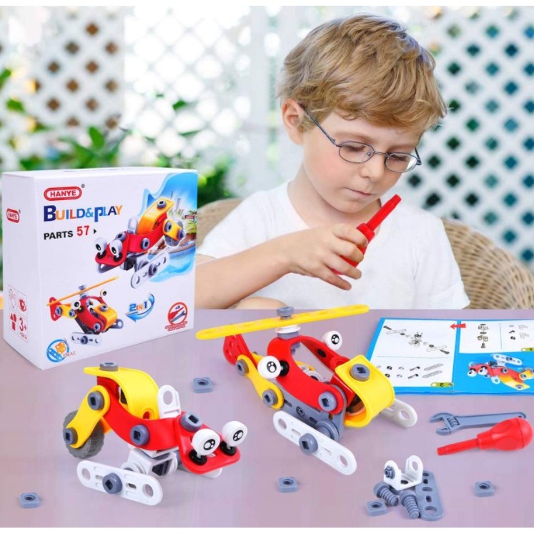 Đồ chơi giáo dục phát triển kỹ năng tư duy cho bé Stem lắp ghép Build&Play 772 - Toyshouse Cho bé từ 2 tuổi