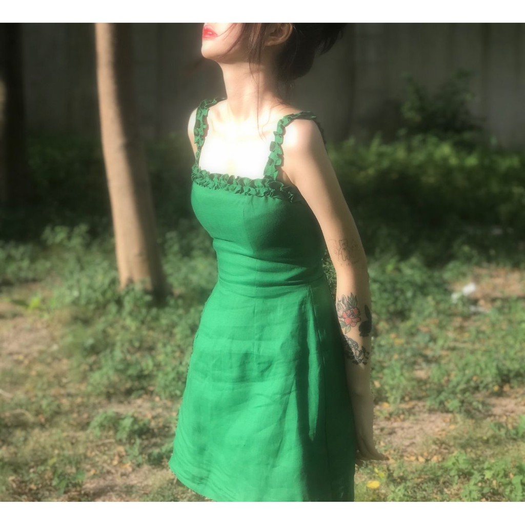 Đầm Ren Cổ Vuông Kiểu Retro Thời Trang Mùa Hè 2021 Cho Nữ | BigBuy360 - bigbuy360.vn