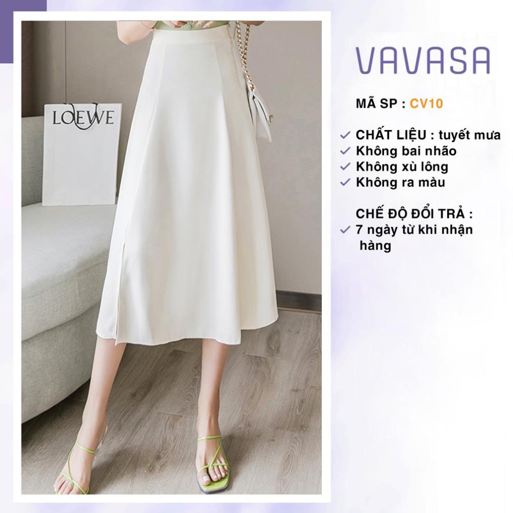 Chân váy chữ a lưng cao dài xẻ tà công sở xếp ly bigsize  CV10 | BigBuy360 - bigbuy360.vn