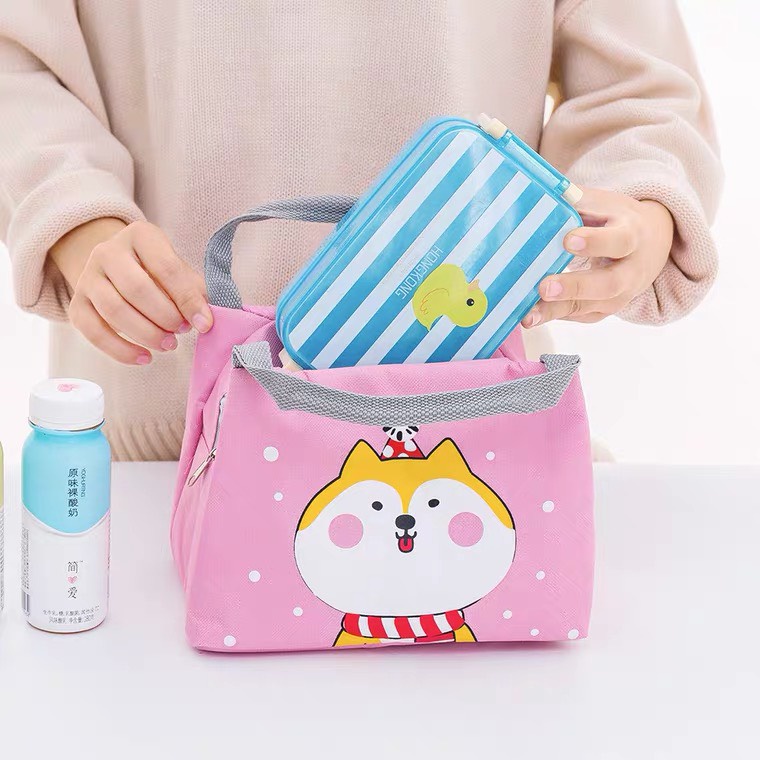 Túi đựng hộp cơm giữ nhiệt hình thú dễ thương cute