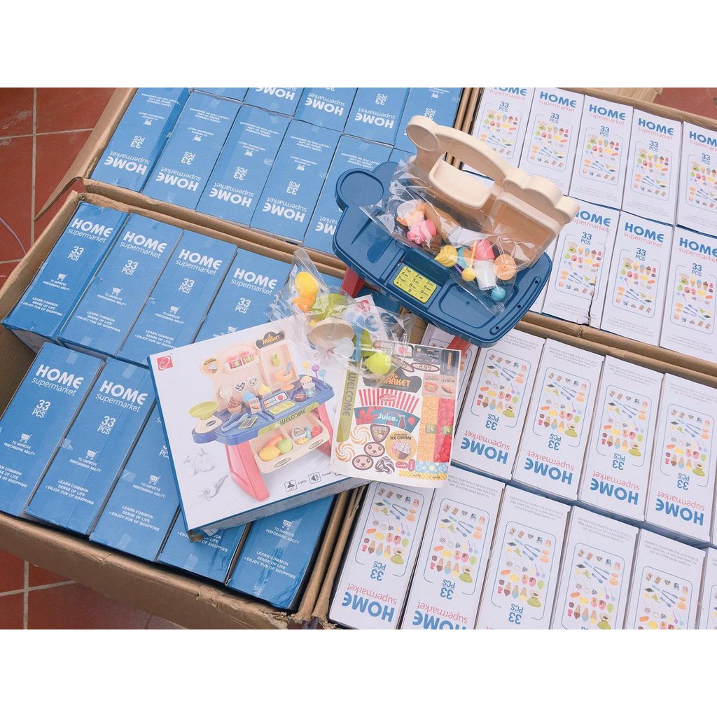 Đồ Chơi Siêu Thị Kem, Quầy Kem Có Nhạc, Đèn Cực Vui