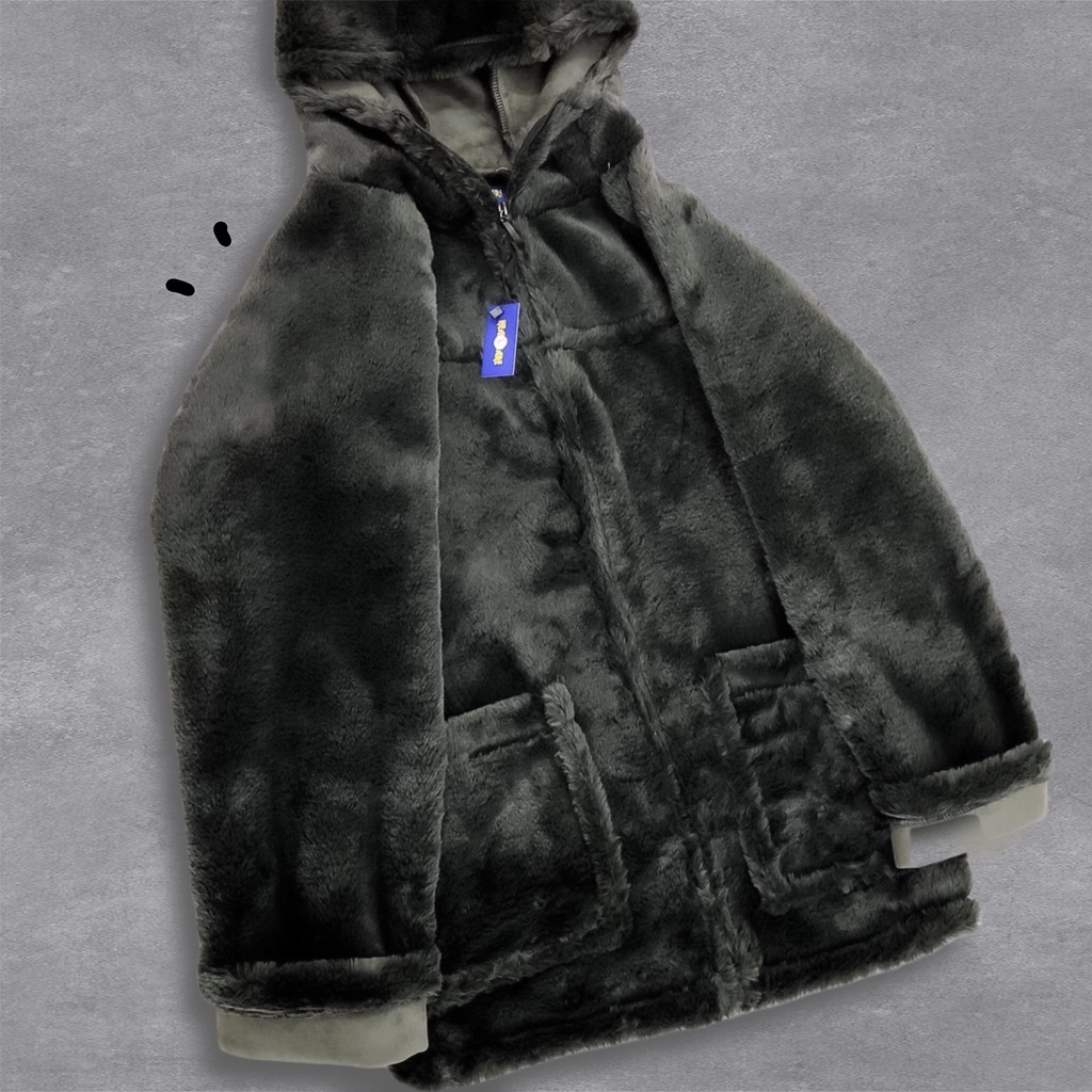 Áo khoác lông nam nữ MEANSTORE oversize có mũ jacket Unisex dáng rộng thu đông dày dặn Streetwear - Khoác lông