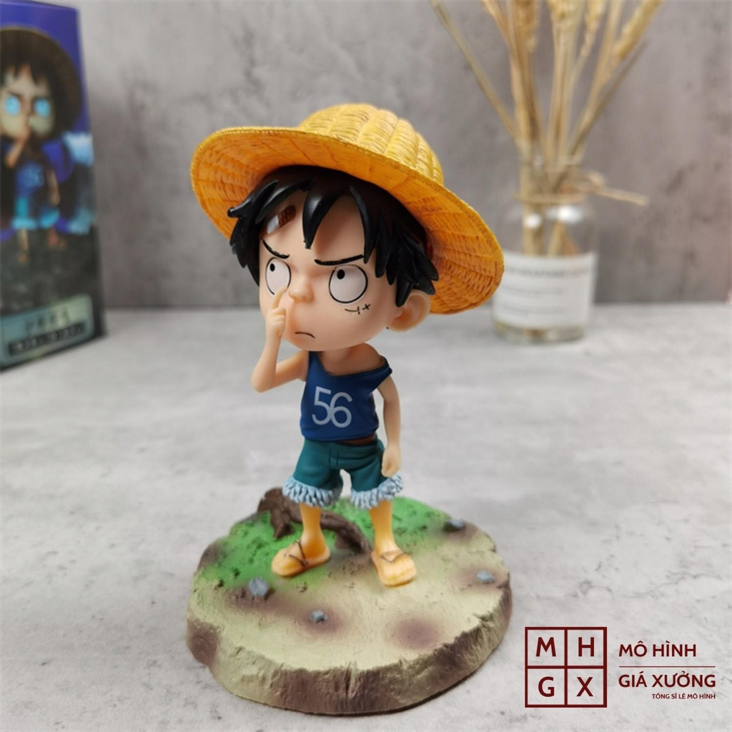 Mô hình Luffy mũ rơm One Piece hồi nhỏ Cao 14cm - Tượng Figure Monkey D.Luffy Vua Hải Tặc