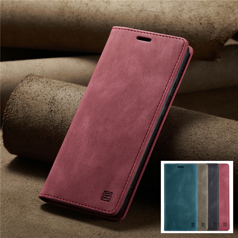 Vỏ nóng! Ốp Điện Thoại Da Nắp Gập Kiểu Ví Cổ Điển Cho Samsung S22 S21 S20 Ultra S10 Plus S21 FE S20 FE