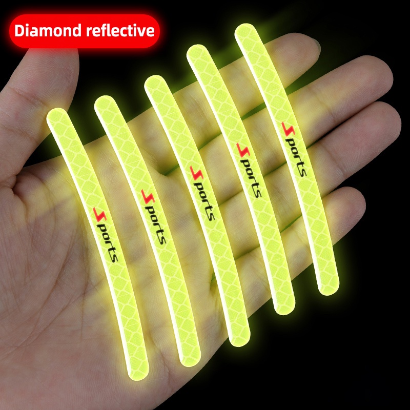 Bộ 20 miếng dán trang trí trục bánh xe hơi KEVANLY màu sắc phản quang độc đáo