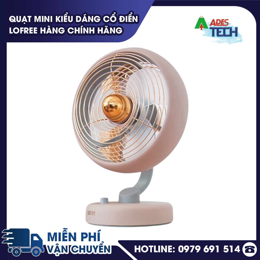 Quạt Mini Kiểu Dáng Cổ Điển Lofree - Hàng Chính Hãng - Làm Mát Thoáng, Tô Điểm Không Gian Làm Việc