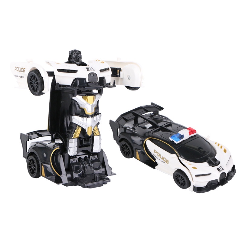 Xe oto điều khiển từ xa biến hình thành robot có sạc pin, có tặng kèm 3 pin AA Thương Hiệu DekhiShop