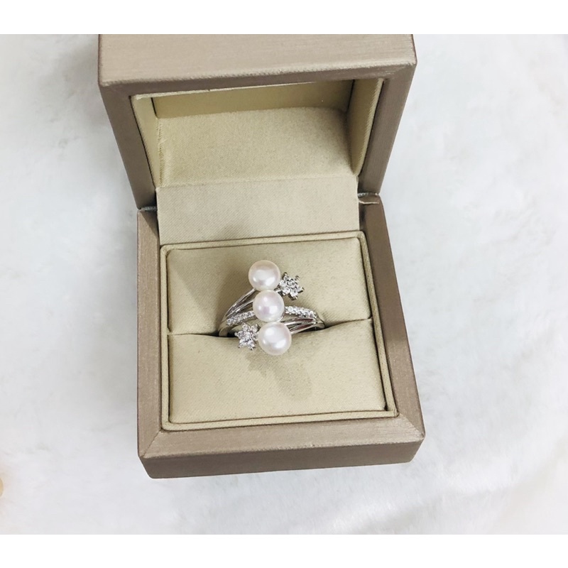 Nhẫn Bạc S925 Đính Hạt Ngọc Trai 6 Ly Kiểu Dáng Tinh Tế, Hiện Đại - Ngọc Trai Trường Thịnh