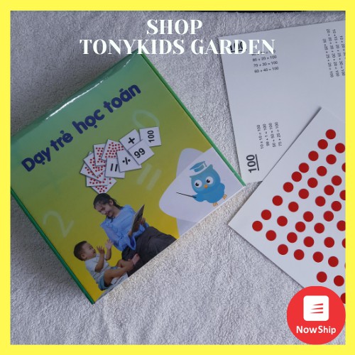 flashcard Glenn Doman Dạy trẻ học toán kích thước 28x28 bộ chuyên sâu GDKids