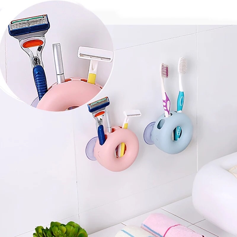 [5⭐] Cắm chải hình bánh Donut hít chân không dễ thương