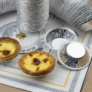 Combo 50 Khuôn giấy bạc hình tròn nướng hàu dùng 1 lần- Chén giấy bạc làm bánh Tart Trứng, Cup Cake Tiện Lợi