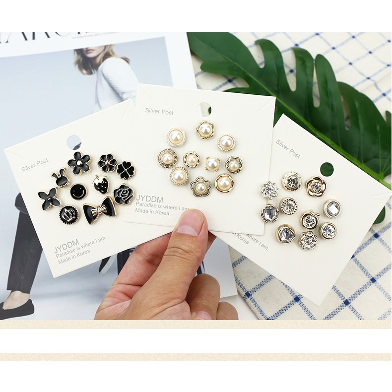 Sét 10 ghim khuy cài áo cao cấp xuất Nhật