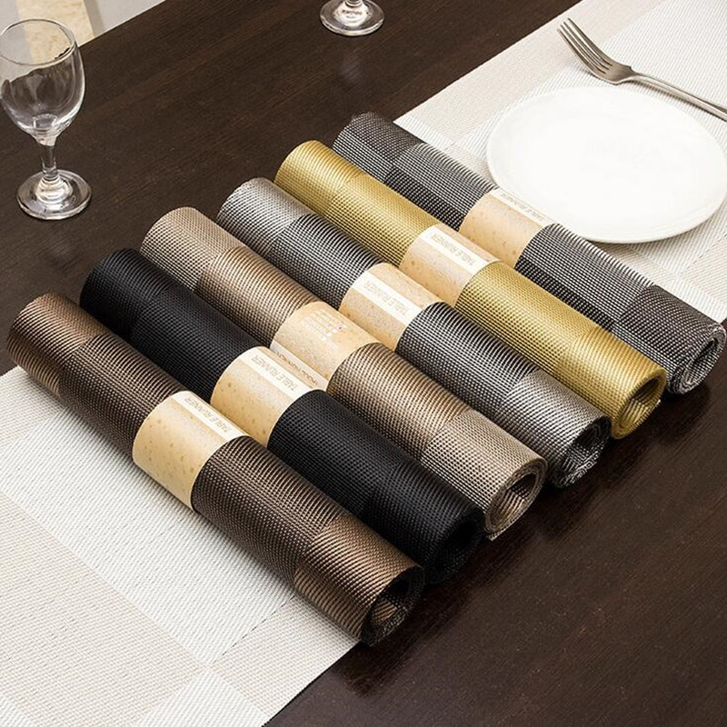 30X180cm PVC Table Runner Super Long Stripes Grid Patterns Waterproof Oil Proof Placemat Hot Insullated Table Cloth Coaster Pad