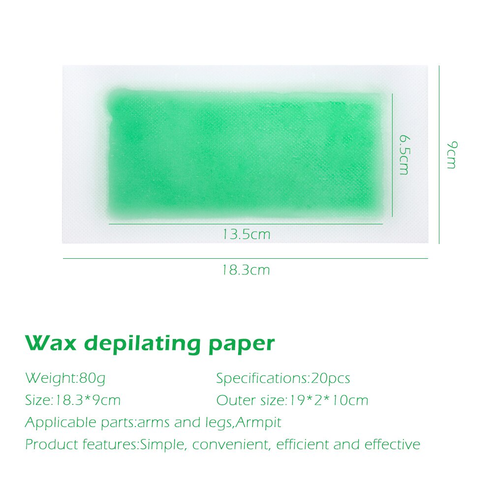 Bộ 20 Tờ Giấy Wax Lông Hai Mặt Bằng Sáp Ong Lạnh Tự Nhiên Chuyên Nghiệp Cho Toàn Thân / Mặt / Chân