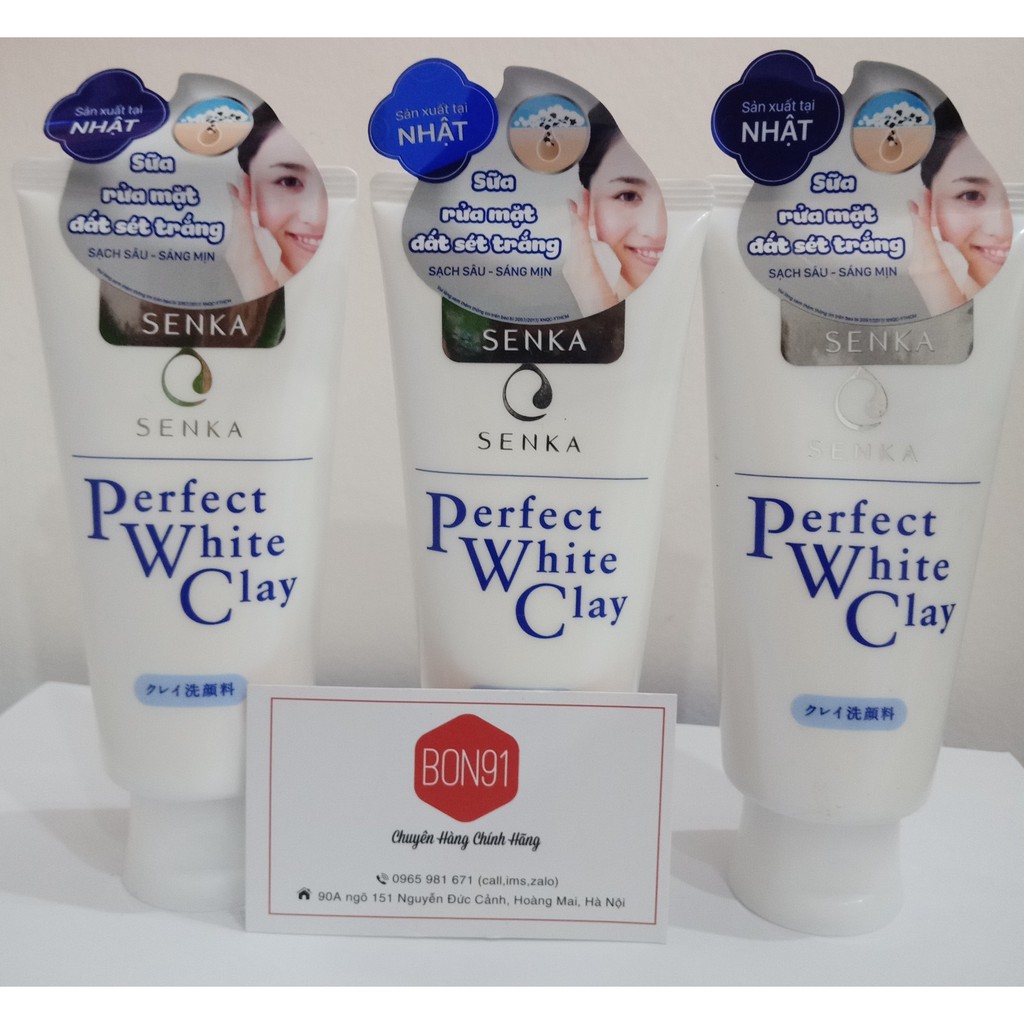 Sữa rửa mặt Senka Perfect White Clay