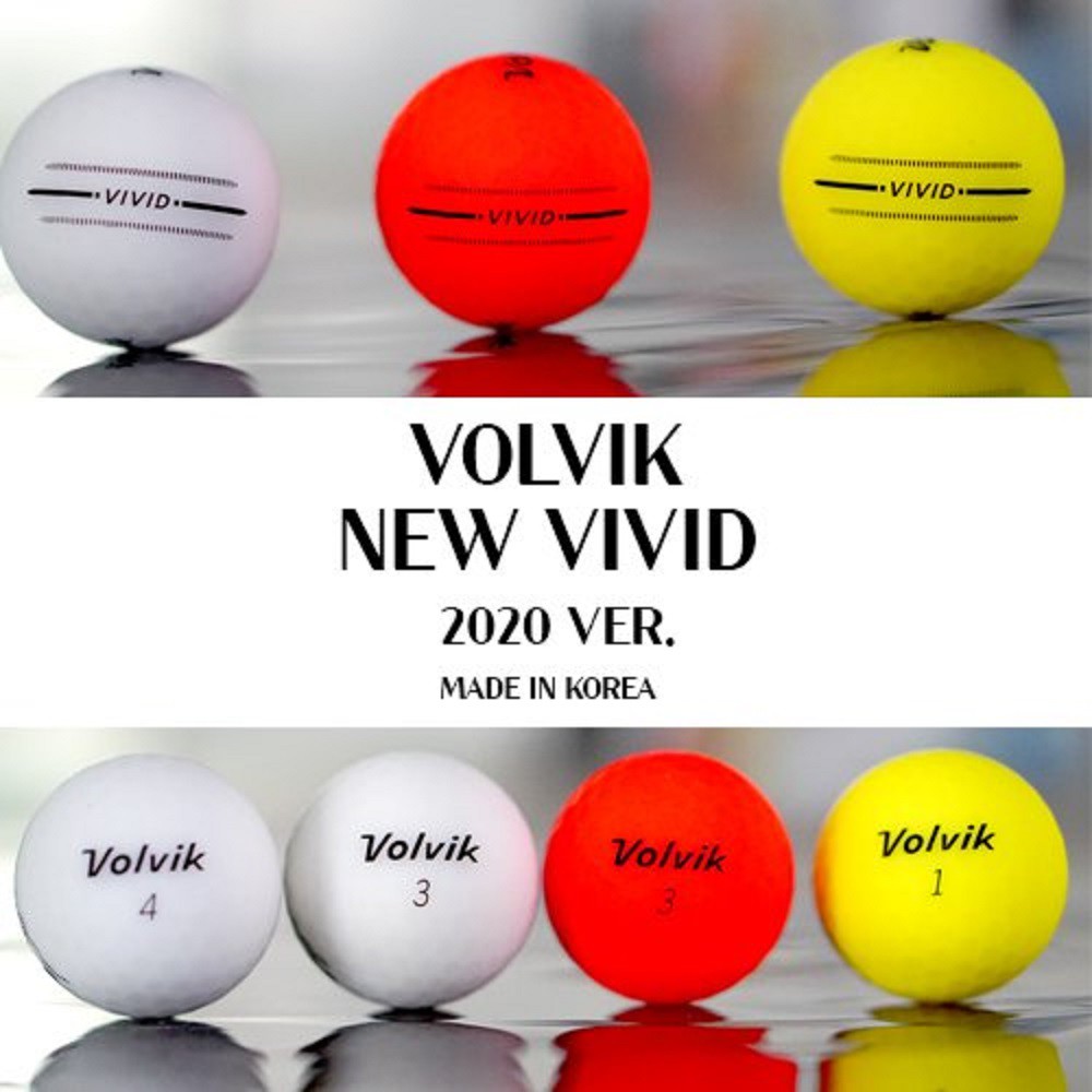 Bóng golf Volvik New Vivid nhiều màu (Hộp 3 quả)- Multicolor Golf Ball Volvik New Vivid