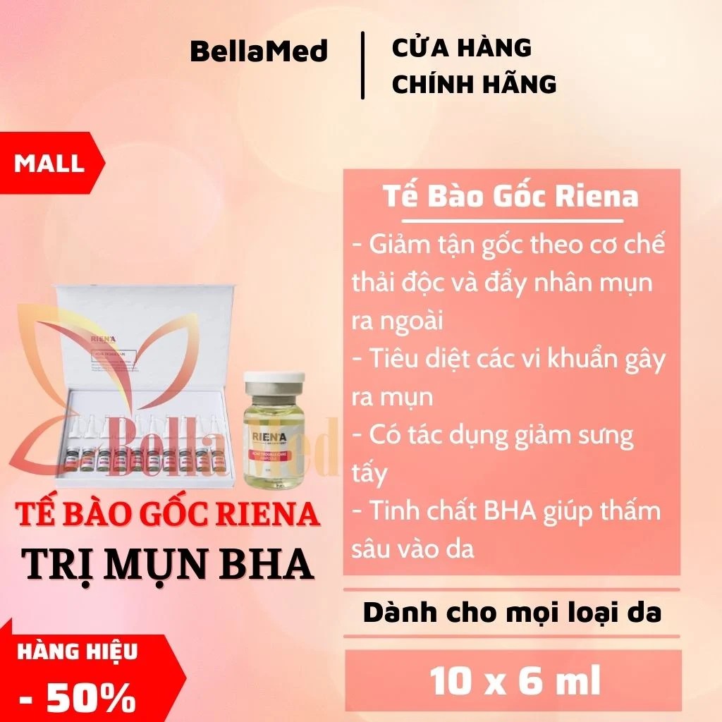 [tách lẻ 1 lọ] Tế bào gốc giảm mụn, thâm mụn, mụn sưng Riena Hàn Quốc tách