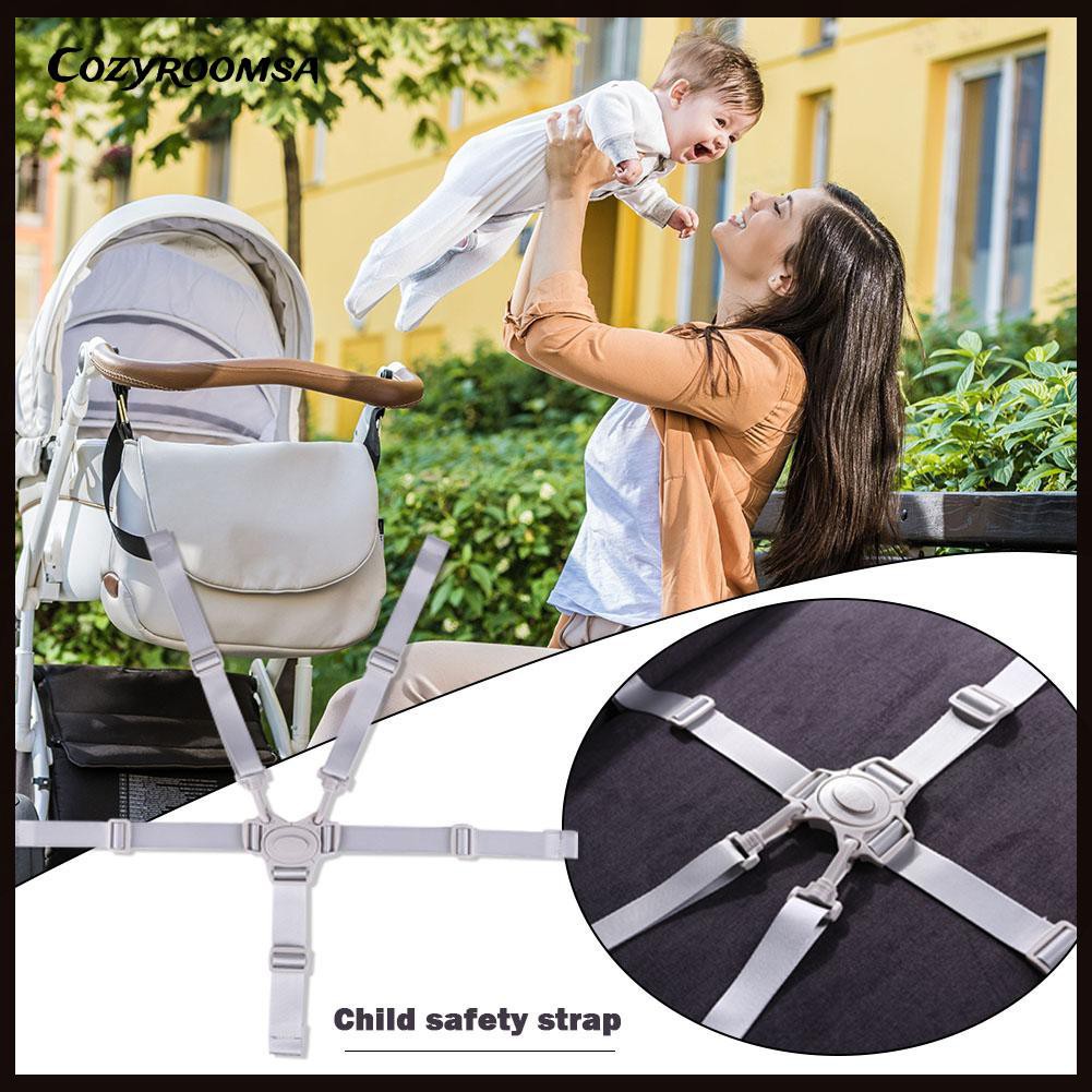 Đai bảo vệ an toàn 5 điểm cố định trên ghế ngồi chống thấm nước dành cho bé