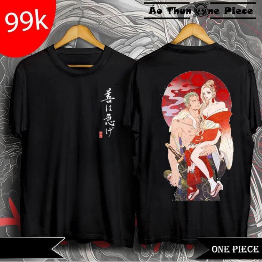 Áo Thun In Hình Roronoa Zoro 6 Mẫu Áo Đen Cực Ngầu, Cực chất 2022 - One Piece THợ săn hải tặc