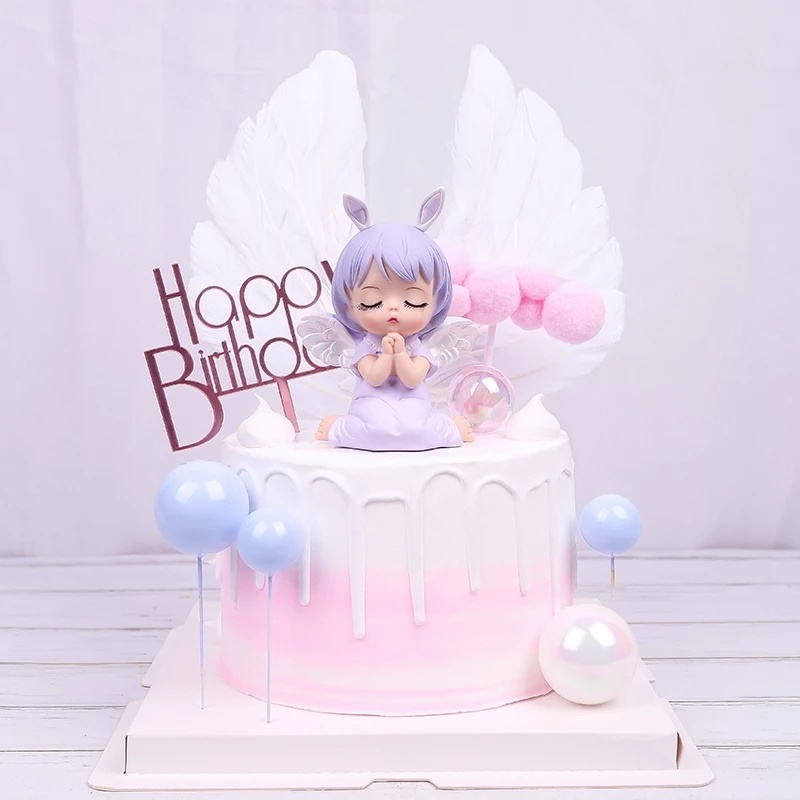 1 Chiếc Cánh Thiên Thần Dễ Thương Lông Vũ Trang Trí Bánh Cưới, Sinh Nhật, Món Tráng Miệng, Món Tráng Miệng,