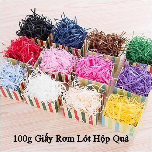 (100g)Giấy Vụn Rơm Lót Giỏ Quà Tết ,Giấy Rơm Lót Hộp Quà