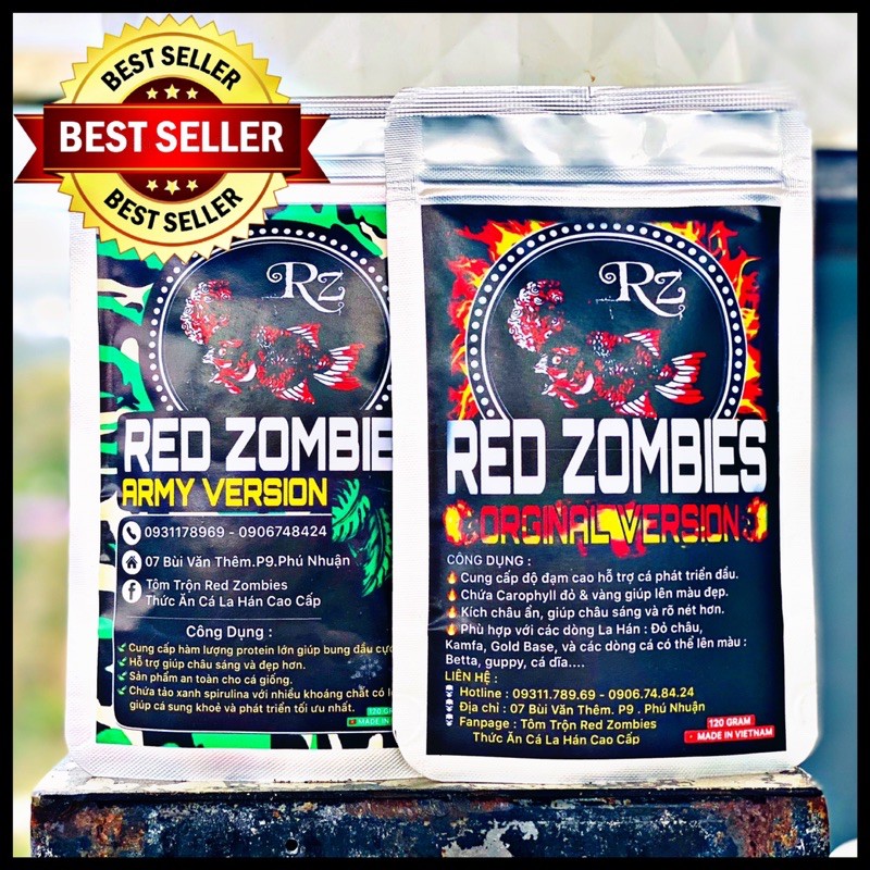 Red Zombies - Thức Ăn Cá La Hán Cao Cấp  Có Clip Cho thumbnail