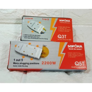 Ổ cắm điện thông minh chia 3 và 5 SOPOKA 2200W