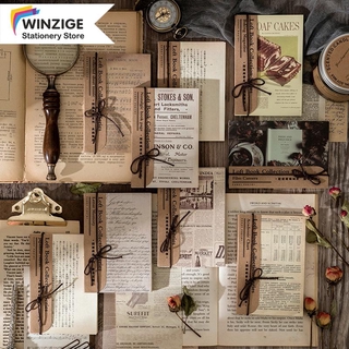 Set 60 tờ giấy trang trí Winzige phong cách vintage trang trí scrapbook DIY xinh xắn