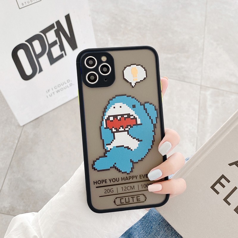 Ốp lưng iphone - Ốp iphone Big Fish nhám viền nổi 6/6plus/6s/6splus/7/7plus/8/8plus/x/xs/11/12/pro/max/plus/promax