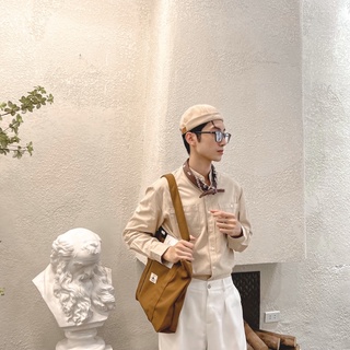 Túi tote bag nam nữ unisex nâu rhodishop