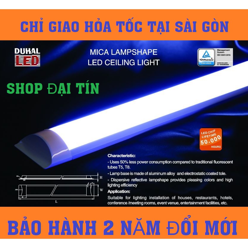 [CHỈ GIAO HẢO TỐC TẠI SÀI GÒN] ĐÈN LED BÁN NGUYỆT DUHAL 0.6 -1.2 MÉT BẢO HÀNH 2 NĂM ĐỔI MỚI