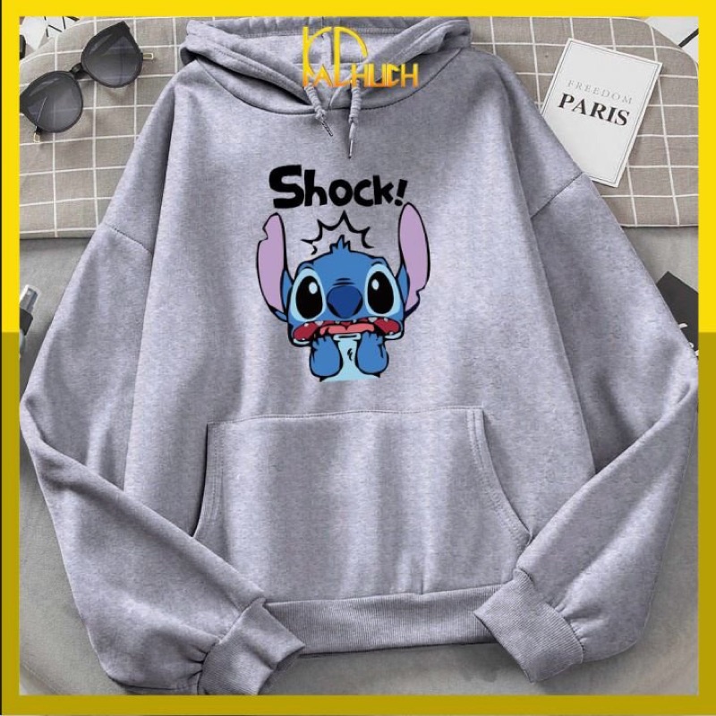 Áo hoodie stitch shock nam nữ nhiều màu vải nỉ