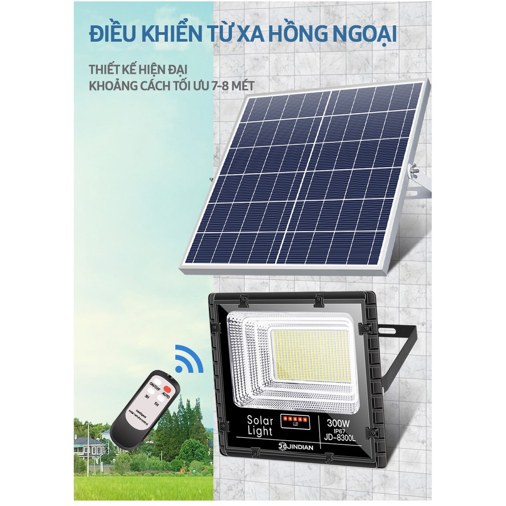 ĐÈN NĂNG LƯỢNG MẶT TRỜI CHÍNH HÃNG JINDIAN JD-8840L