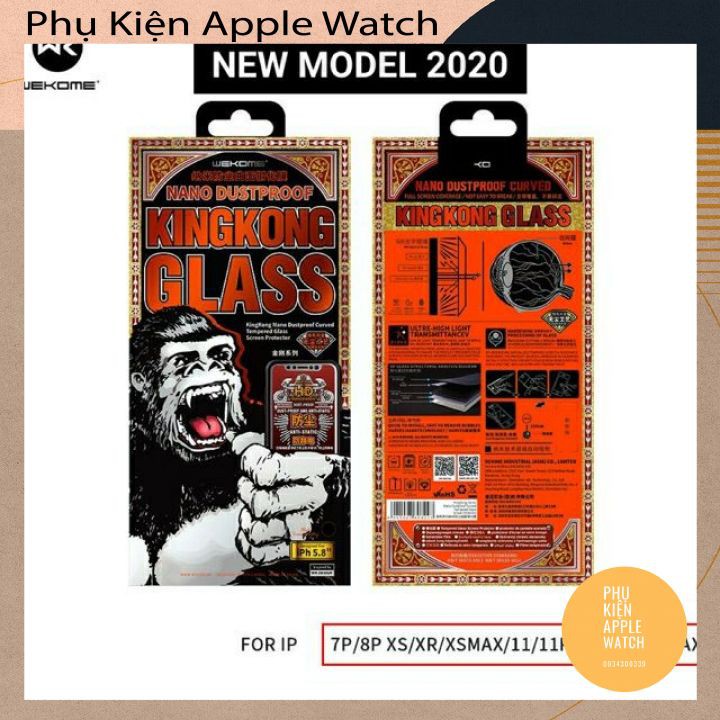 Kính Cường Lực King Kong WK Siêu Chống Bụi Cho IPhone