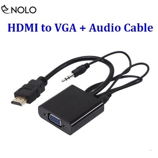 Cáp Chuyển Tín Hiệu Cổng HDMI Ra Cổng VGA Có Hỗ Trợ Audio Jack 3.5