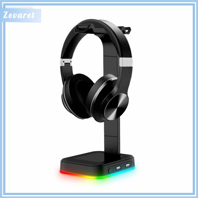 Giá Đỡ Tai Nghe Chơi Game Zevaret Rgb Hai Cổng Usb Chống Trượt Nhiều Màu