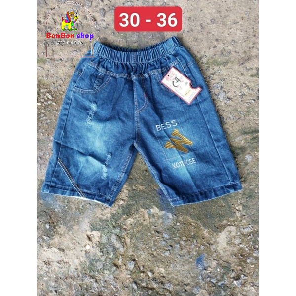 quần bò lửng cho bé trai size lớn chất vải mềm không phai màu QT02