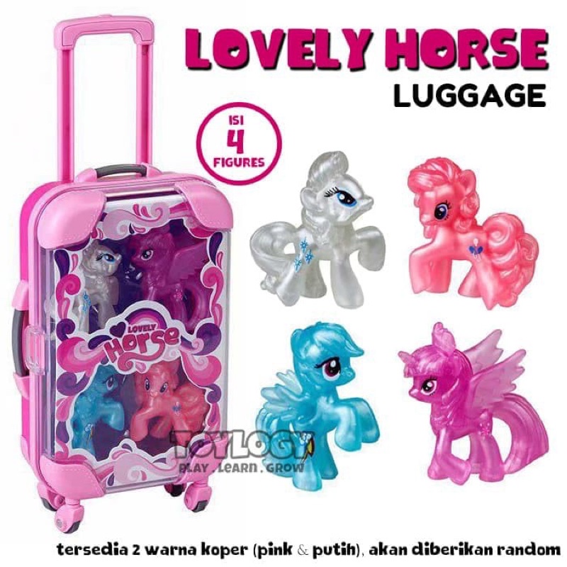 Đồ Chơi Cho Bé Gái, Vali Ngựa Pony Chất Liệu Nhựa An Toàn Màu Sắc Đa Dạng, Đồ Chơi Ngựa Pony WinRio.Store