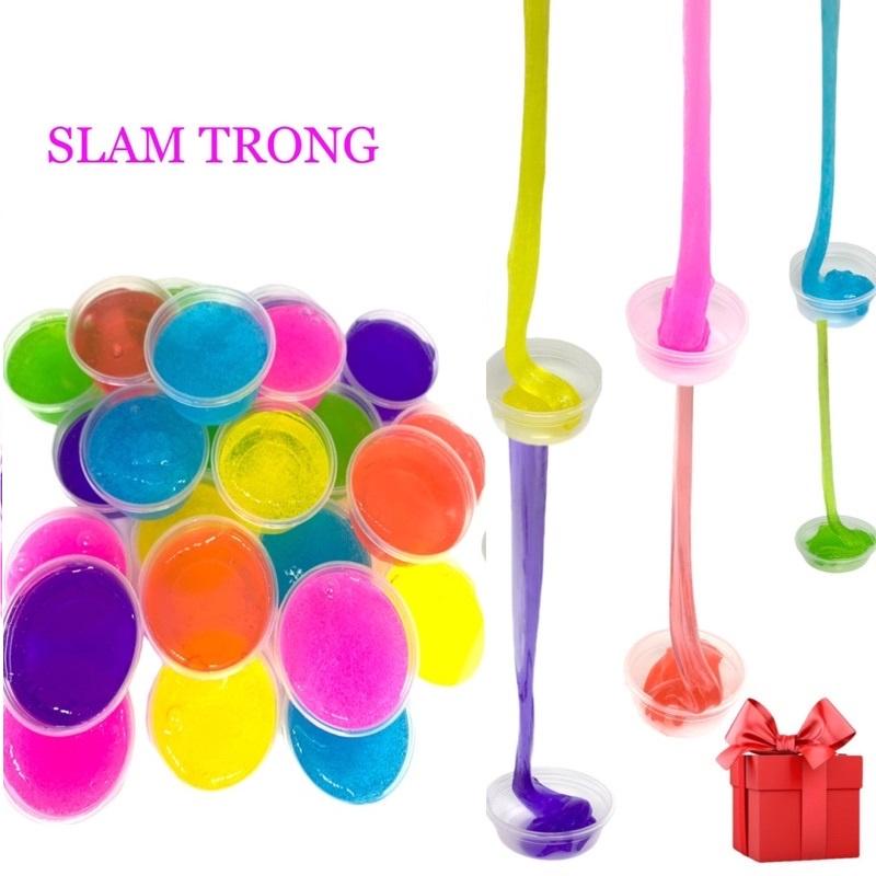 Slam 12 mầu, chất nhờn ma quái smile, đồ chơi nhựa dẻo, giảm căng thẳng, stress, chất liệu an toàn - Loki